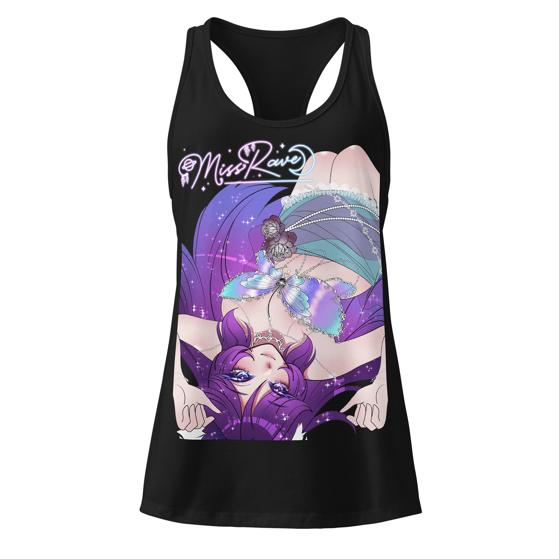 Miss Rave Celestial Beach Women's Razorback Tanktop product image (1)