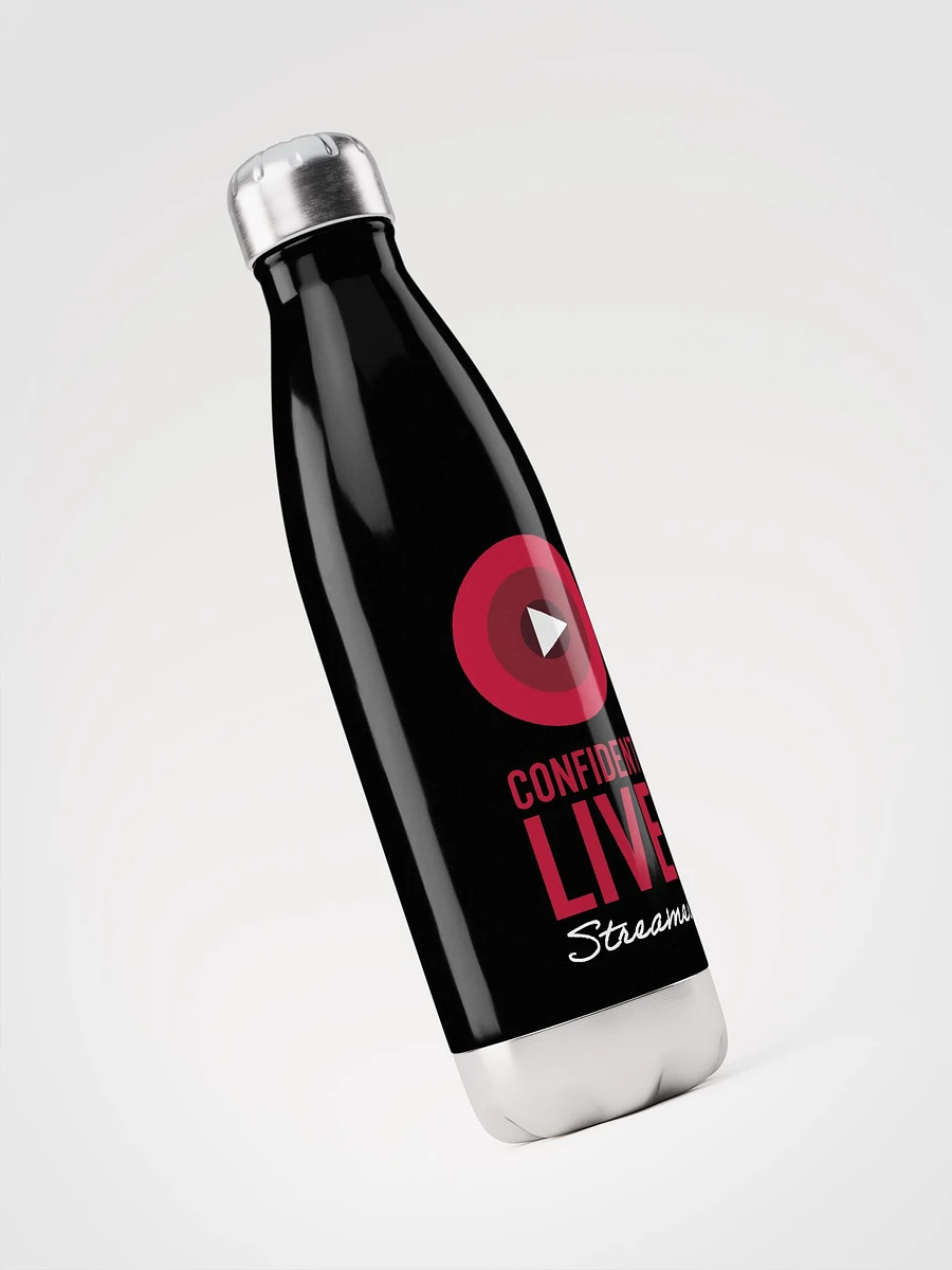 Confident Live Streamer Water Bottle (Black) product image (3)