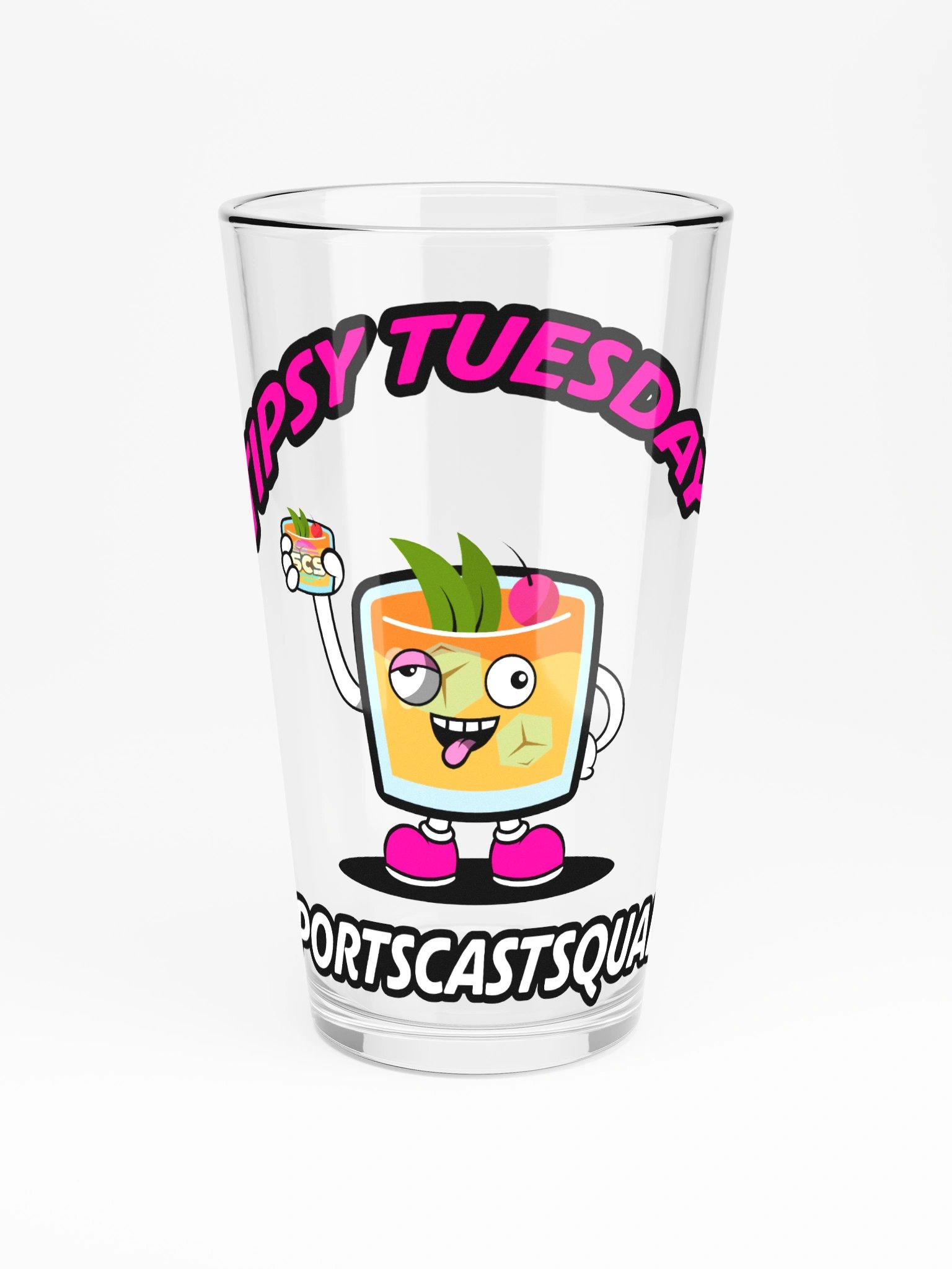 TIPSY TUESDAY "COCKY" PINT GLASS product image (3)