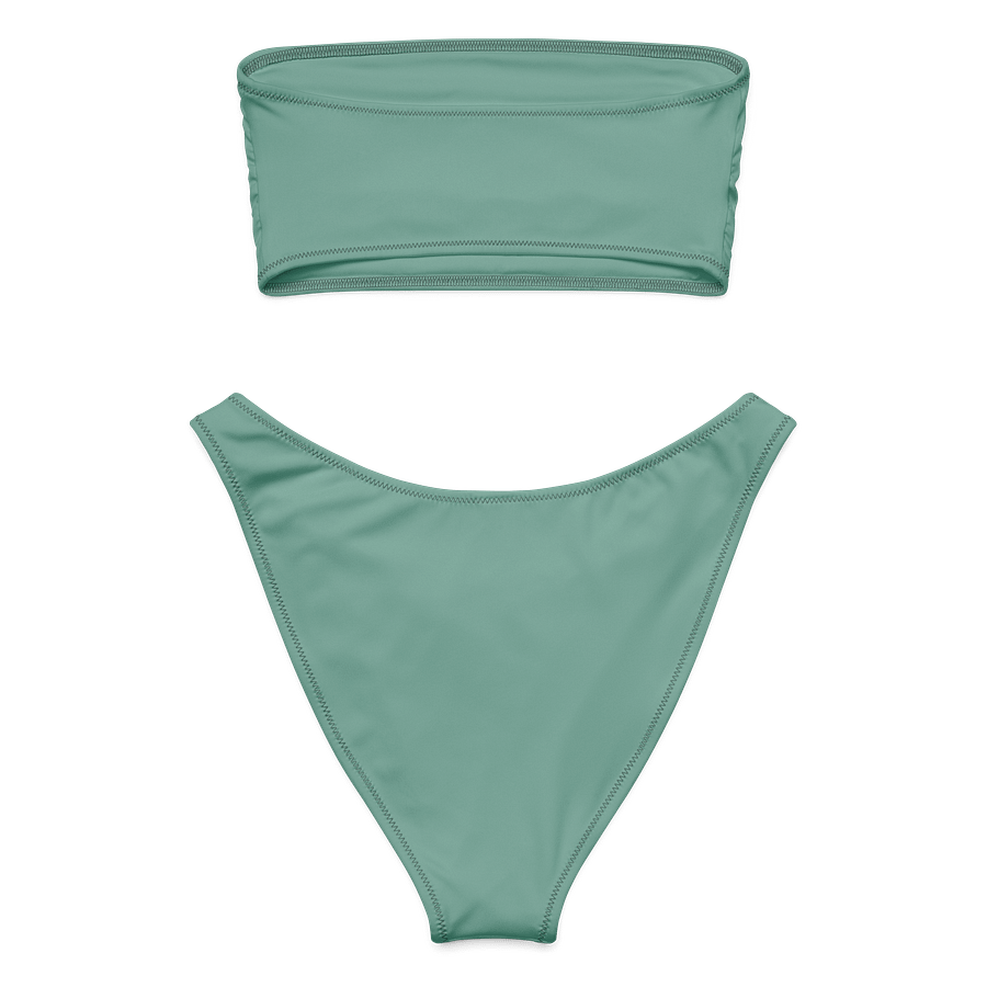 Green Strapless Bandeau Bikini Set product image (8)