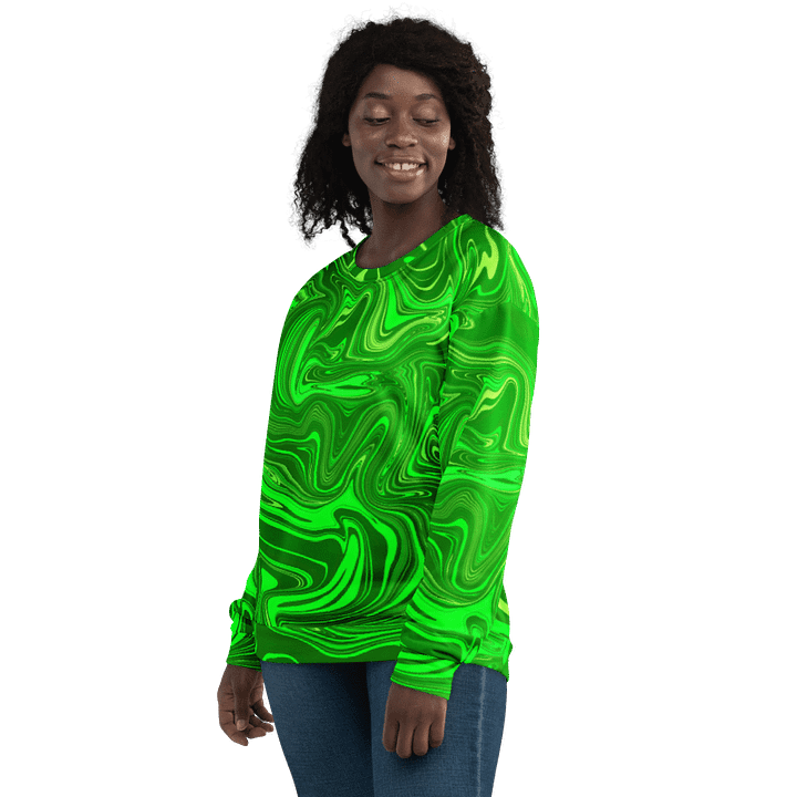Sweatshirt - Different Shades of Green Digital Fluid Art product image (2)