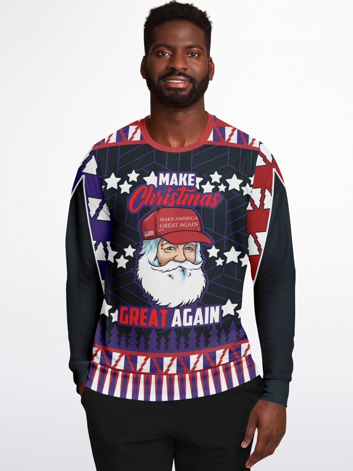 "Make Christmas Great Again" Political Sweatshirt | Funny Santa Holiday Sweater | Patriotic Winter Outfit product image (7)