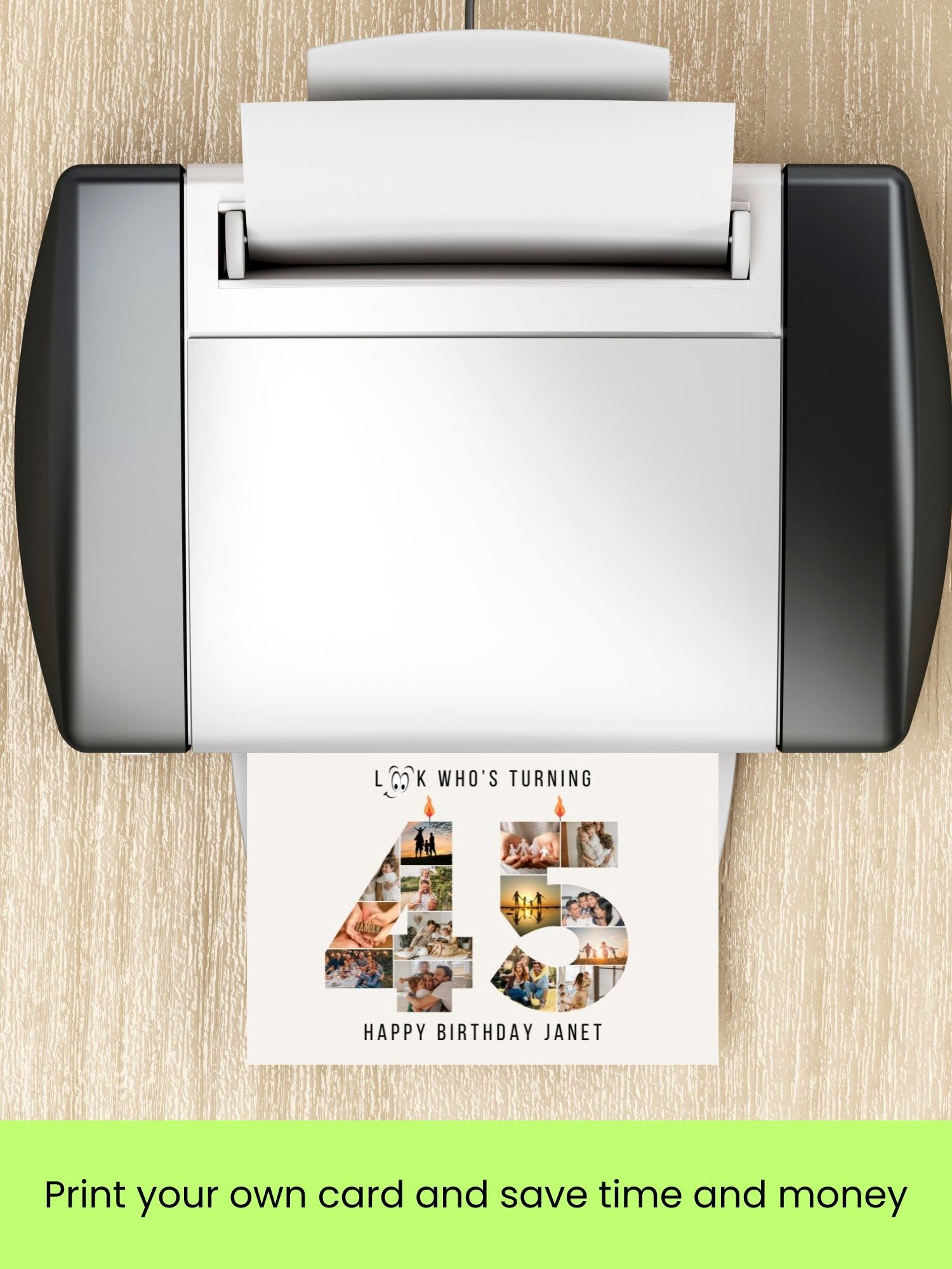 45th Birthday Number Photo Card Canva Template product image (8)