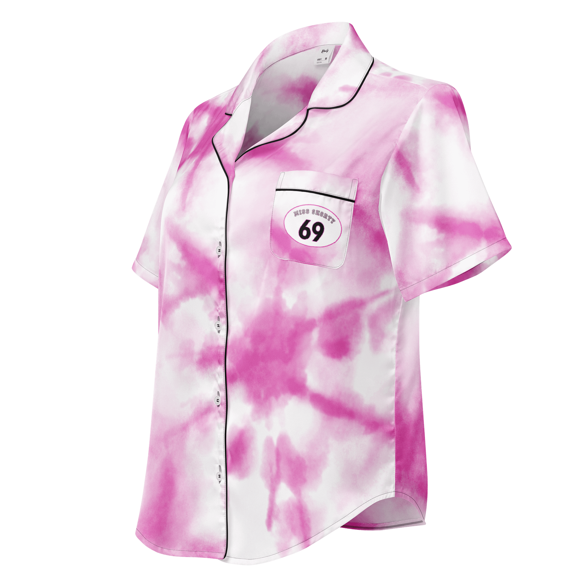 Funny C!nt Tye Dye Short Sleeve Pajama Shirt product image (1)