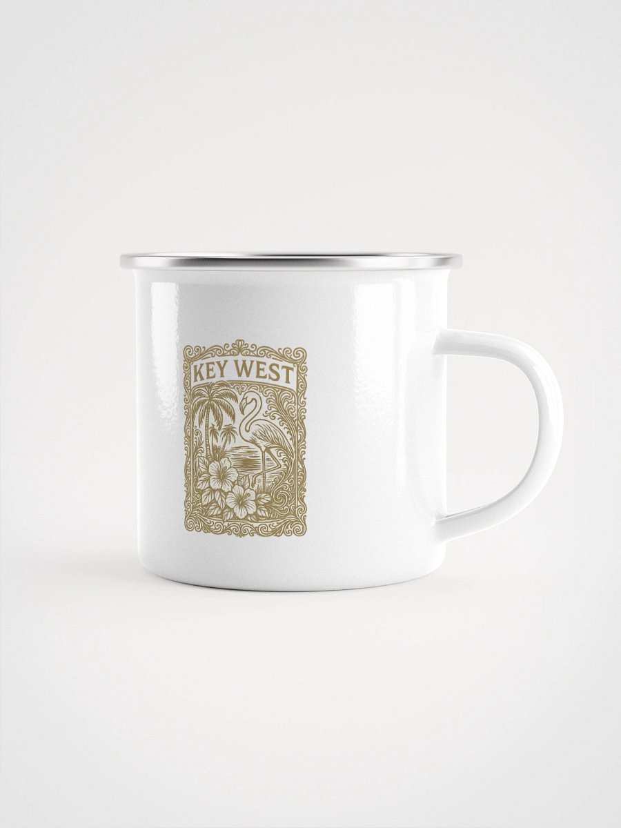 Key West Florida Enamel Mug with Flamingo and Hibiscus product image (2)