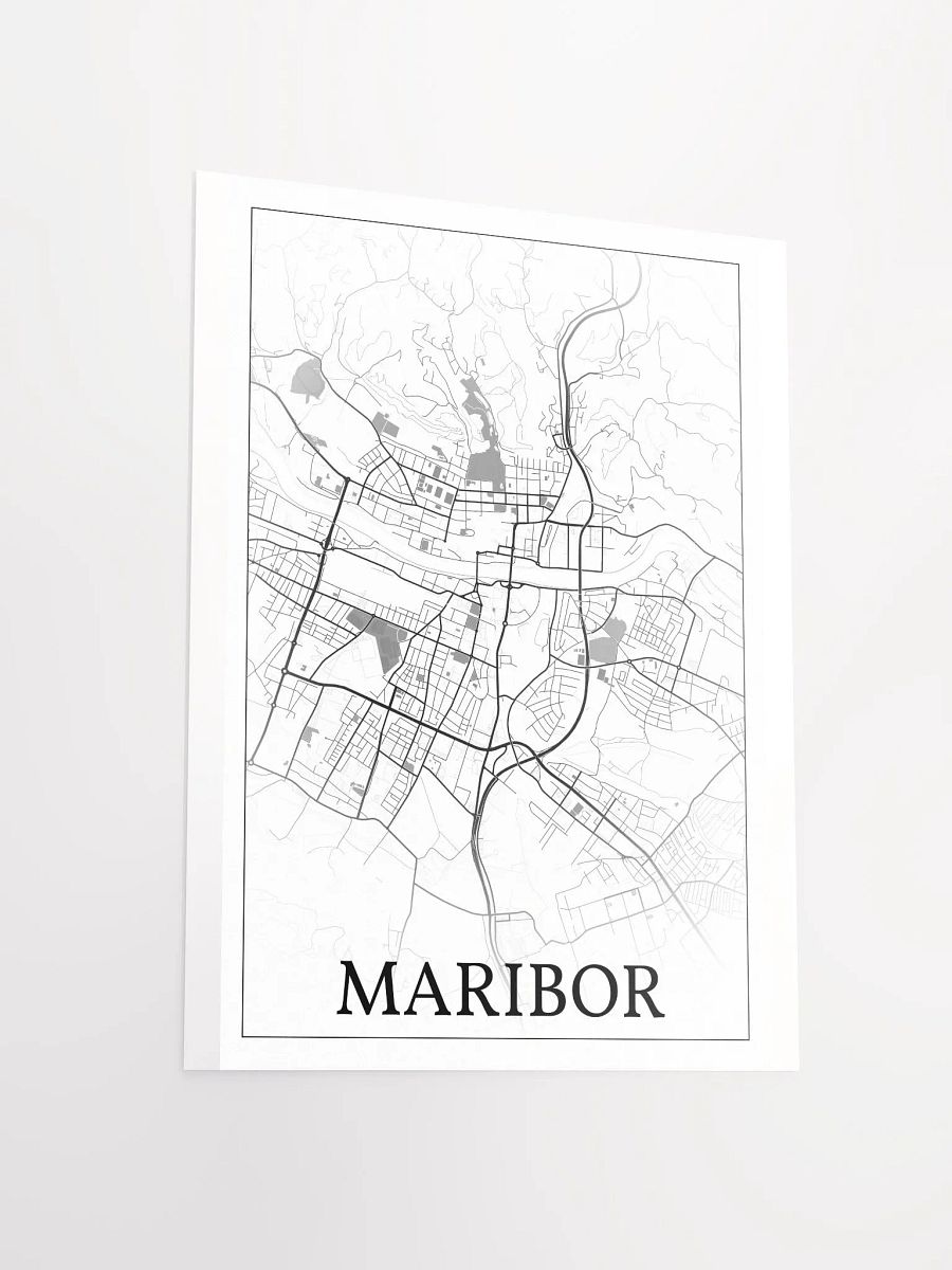 Maribor, Slovenia, city map print product image (14)