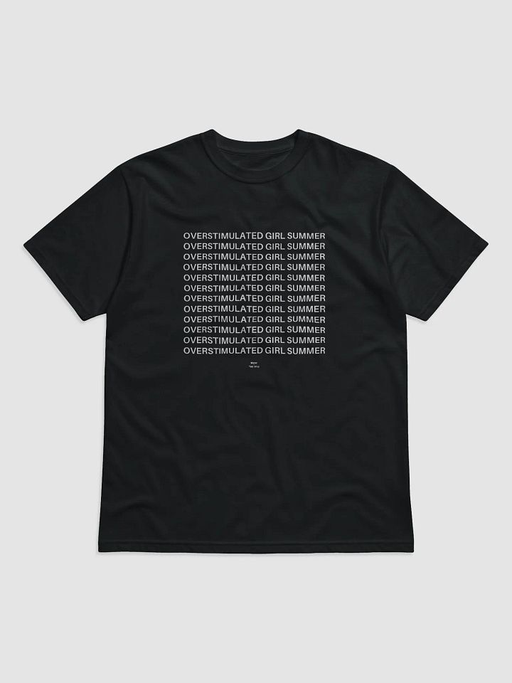 OVERSTIMULATED GIRL SUMMER white eco tee product image (1)