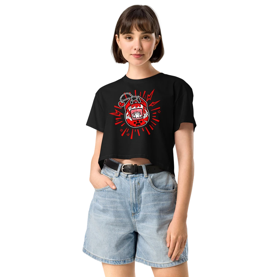 Heartbreaker Virtual Meow // Crop Top - Black and Red product image (7)