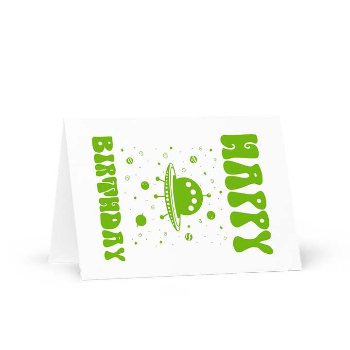 Happy Birthday (UFO) Birthday Card 5" x 7" product image (1)