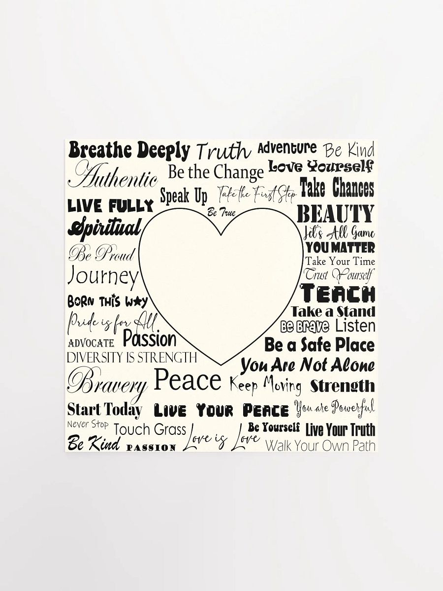 Love and Pride Square Poster (Black Text) product image (1)