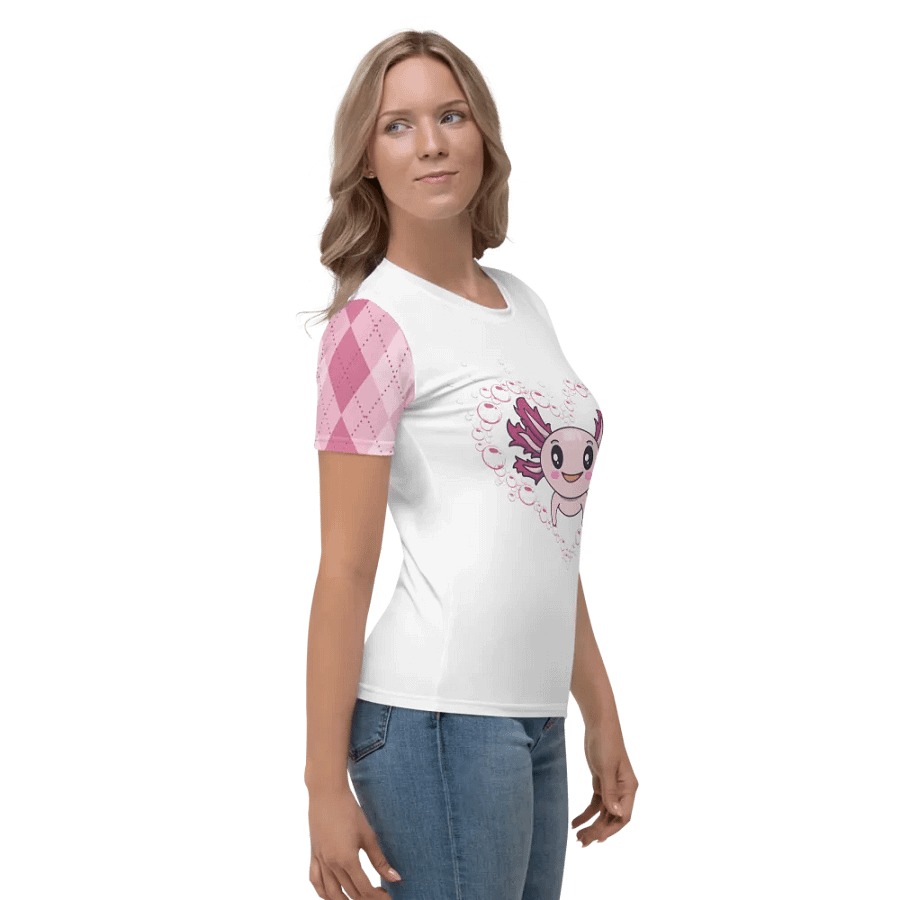Pink And White Axolotl T-Shirt product image (7)