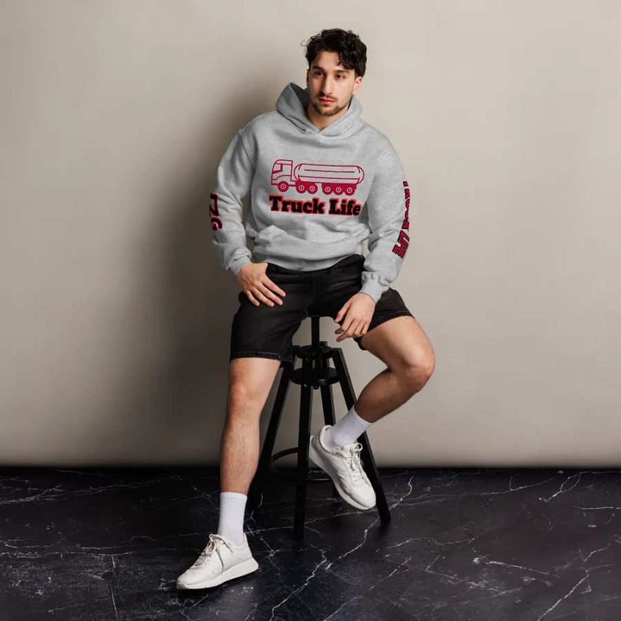 Truck Life Hoodie - White/Grey product image (5)