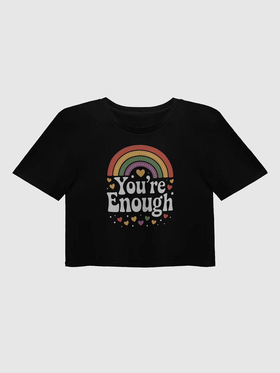You're Enough Retro Rainbow Pride Crop Top product image (3)