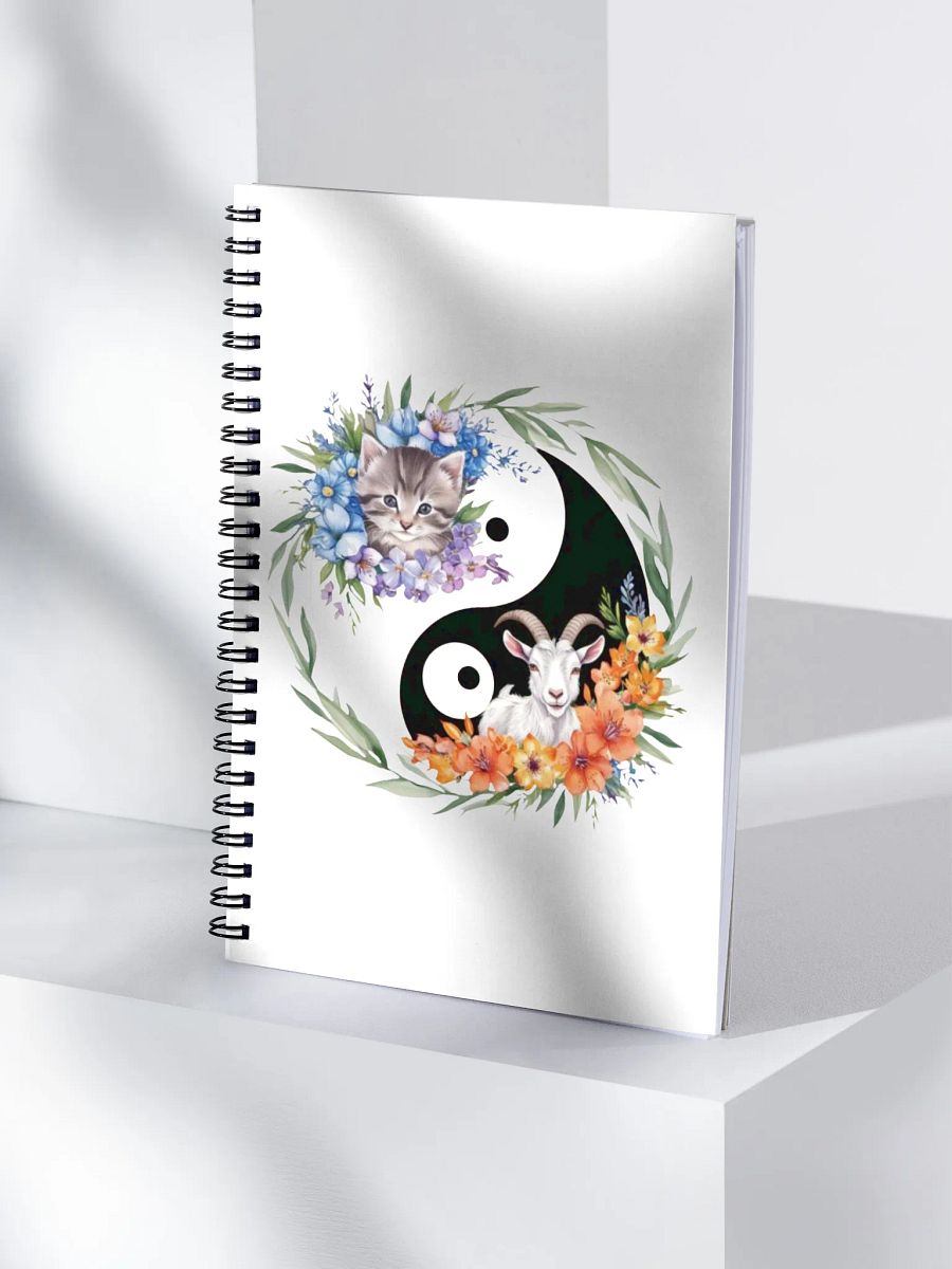 Yin-Yang Floral Harmony Spiral Notebook product image (4)