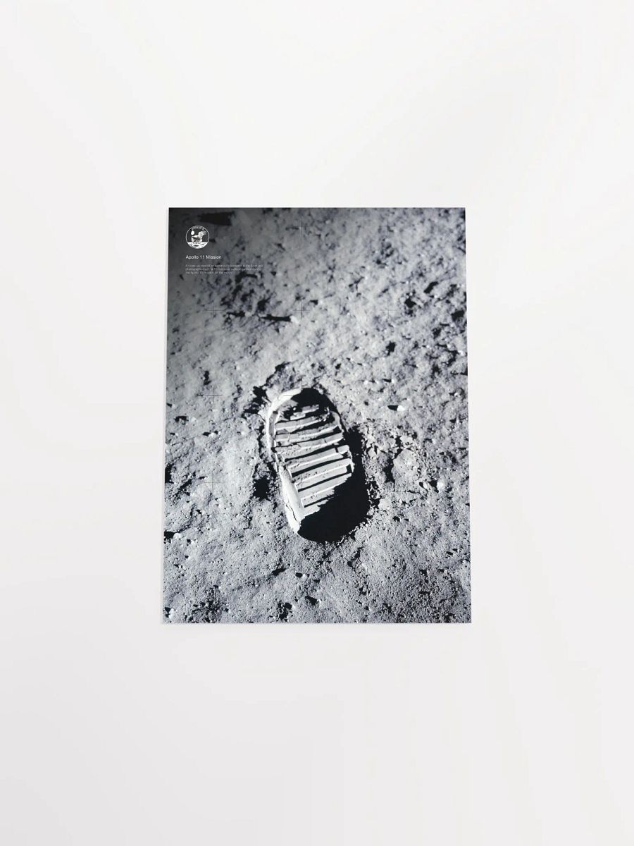 NASA Apollo 11: Moon footprint, 1969 — space poster, space art, photo poster, NASA print, space wall decor product image (10)