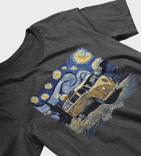🌌 ¡Vive la noche estrellada en tu camper! 🚐✨

Presentamos la Camiseta Unisex 'Van Gogh' de CamperRuteros, donde el arte y l...