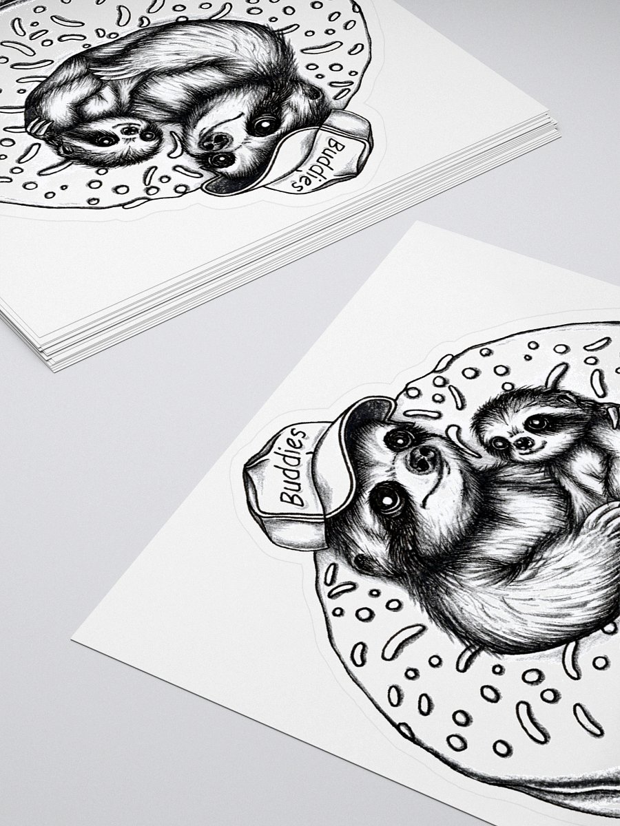 Donut Buddies Sloths Vinyl Sticker product image (4)