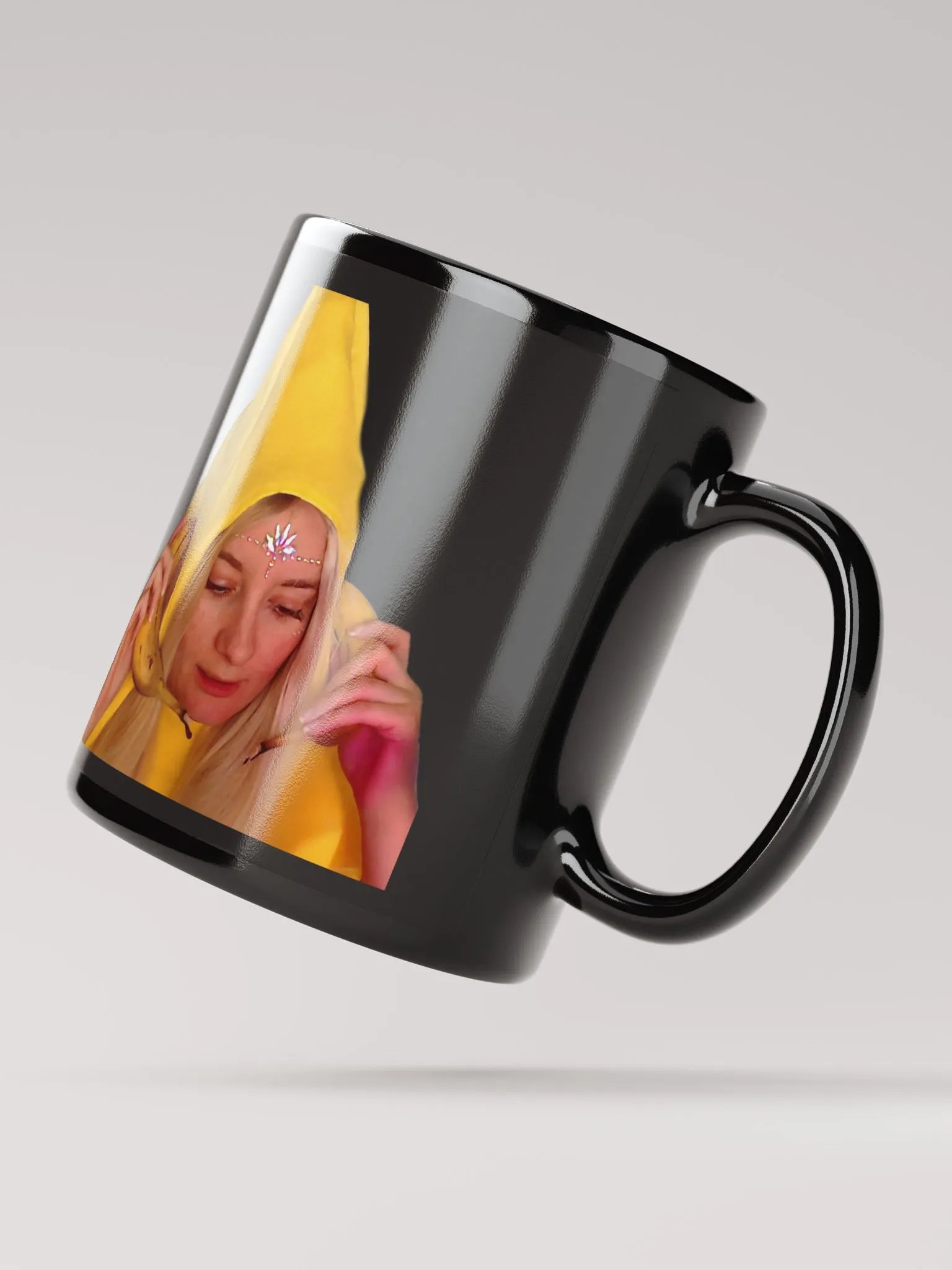 No bananas allowed black mug product image (2)