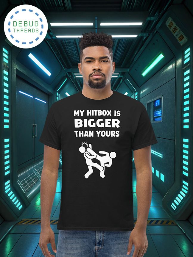 Funny Game Coder "My Hitbox is Bigger Than Yours." T-Shirt product image (1)