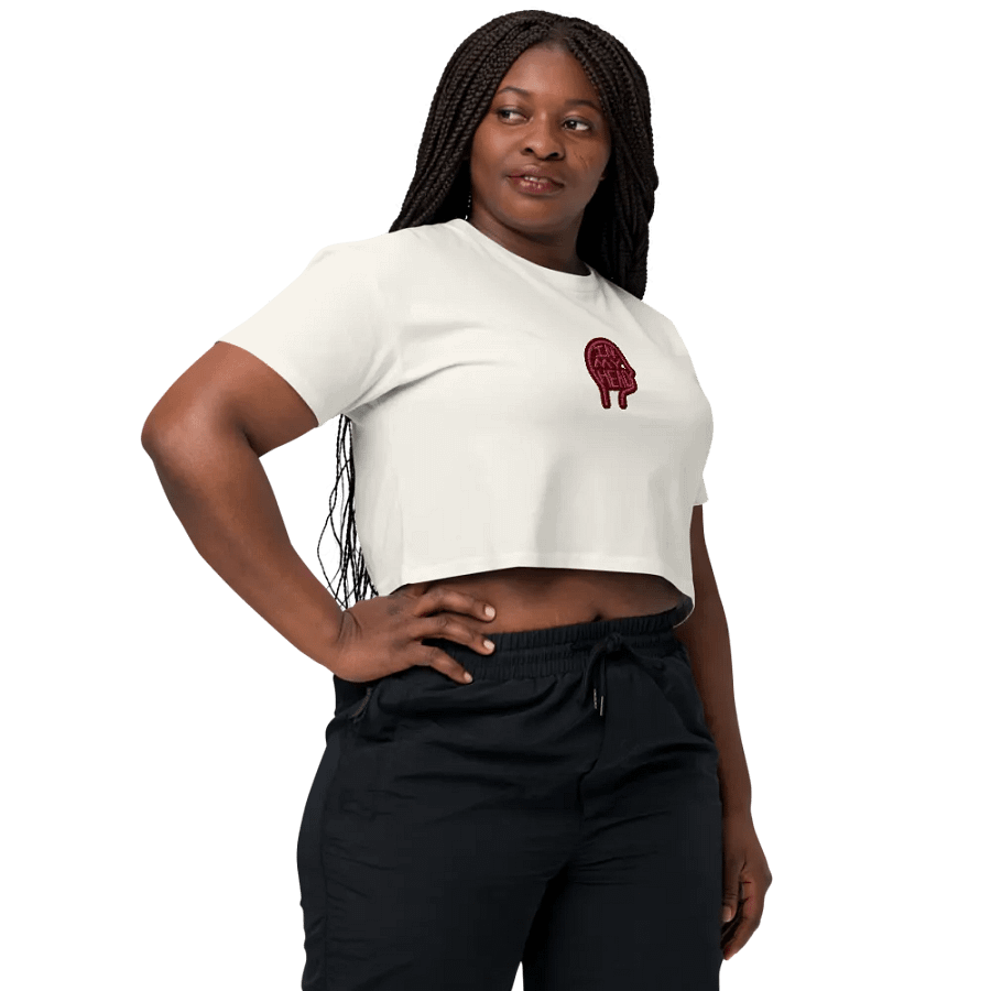 In My Head (rose design) embroidered cotton crop top product image (3)