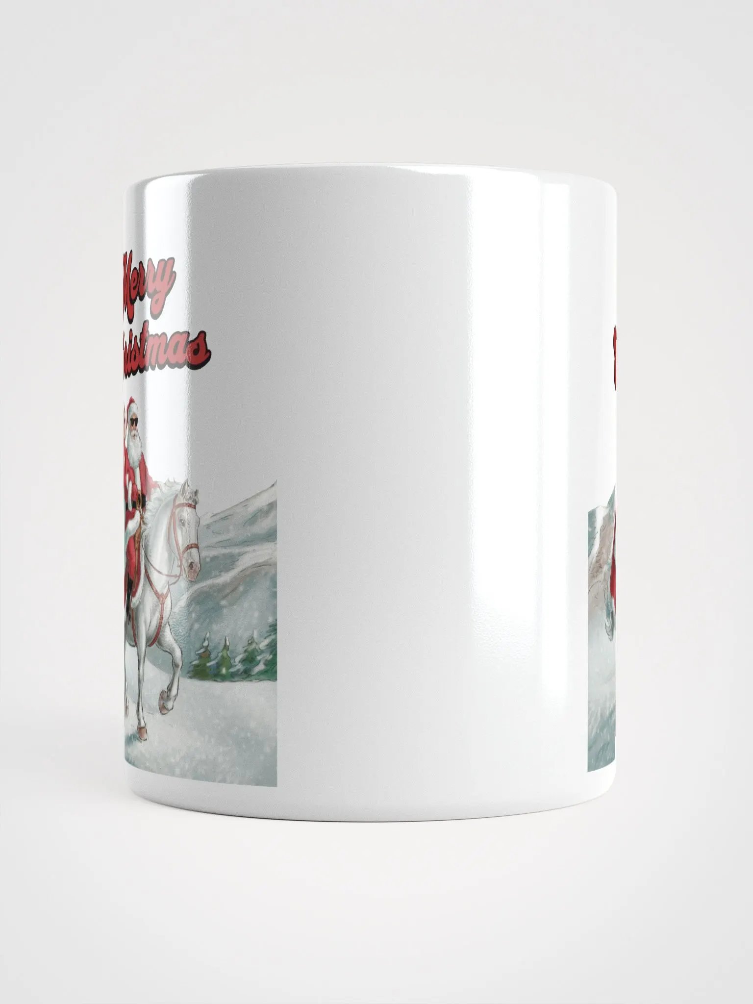 Mr. and Mrs. Santa Claus Horse Riding White Mug product image (15)