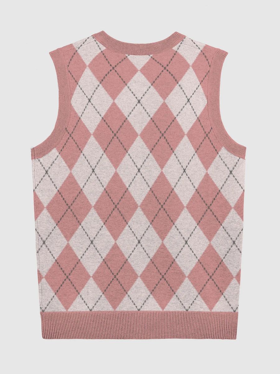 Pink Crossed Diamonds Knitted Vest product image (2)