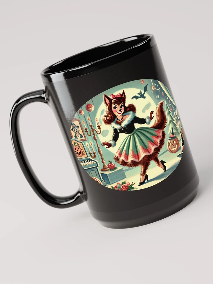 Halloween Werewolf - Black Glossy Mug 15 oz product image (1)