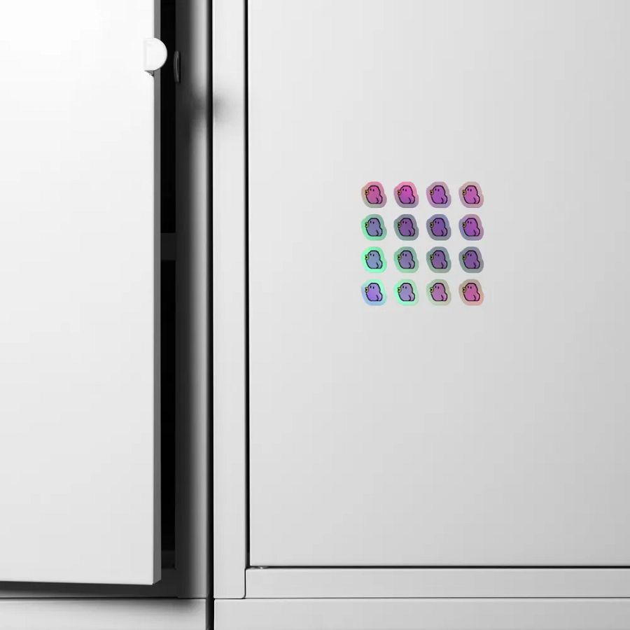bum emote holographic stickers product image (4)