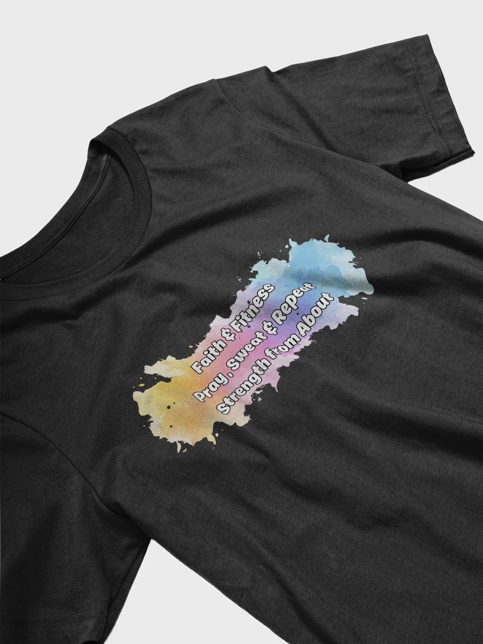 Faith & Fitness Christian Workout - Pray, Sweat & Repeat T-Shirt product image (14)