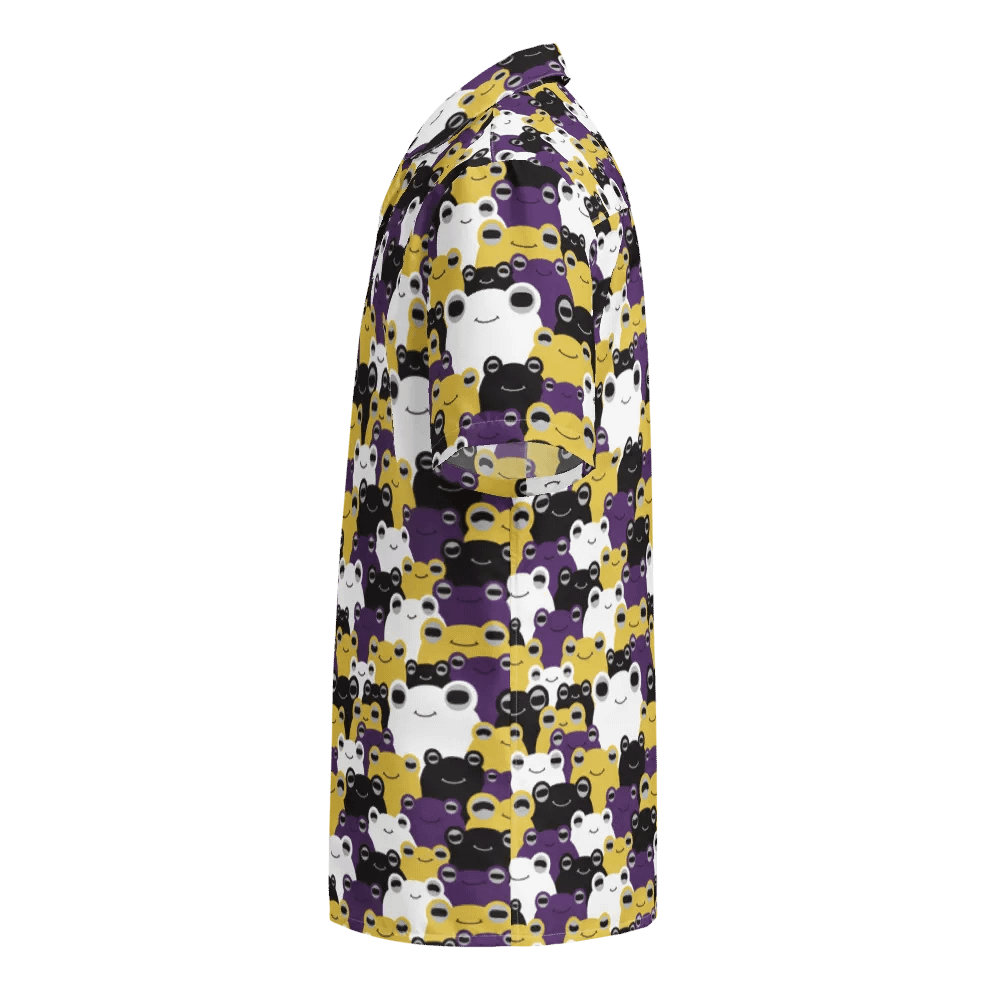 Frog-waiian Shirt Nonbinary Flag Colors product image (9)