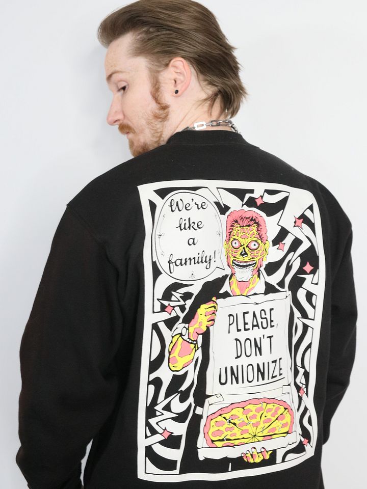 Corporate Pizza Crewneck (Black) product image (2)