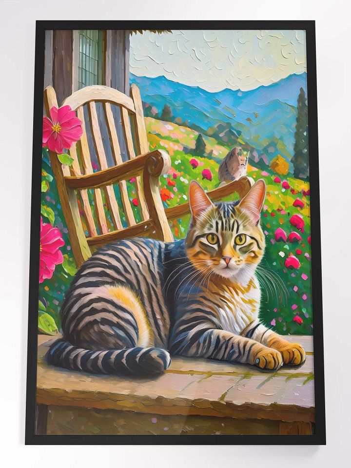 Porch Paws: AI-Generated Digital Oil-Style Art product image (1)
