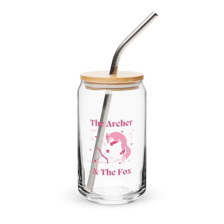 The Archer & The Fox Glass Can W/ Straw product image (1)