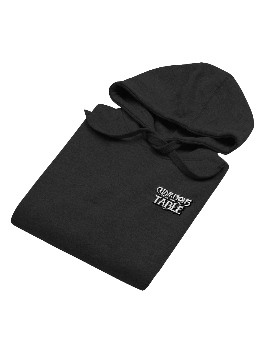 Champions of The Table - Embroidered Corner Logo Hoodie (Black & White) product image (19)