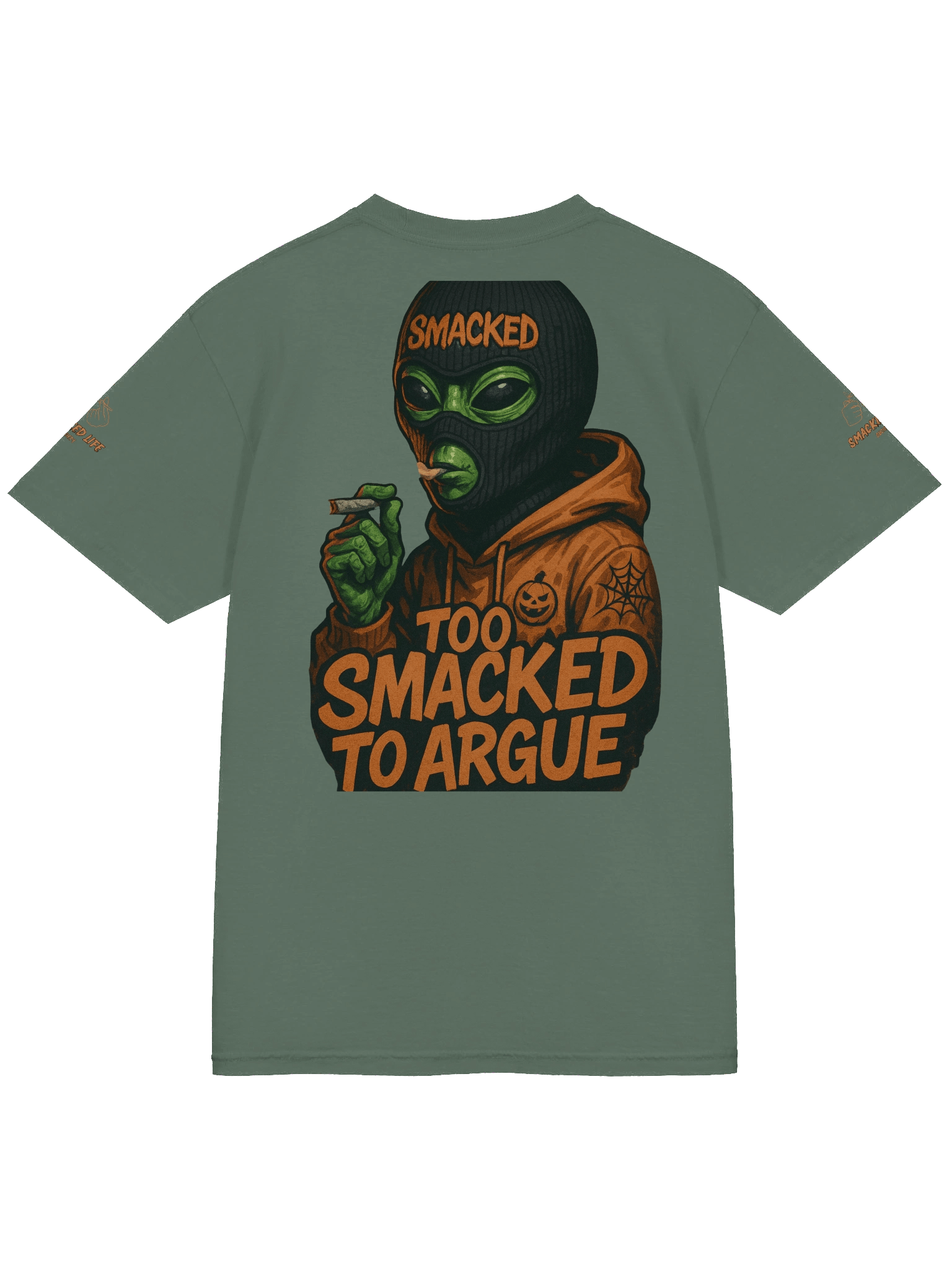 Too Smacked to Argue – Orange Alien in Ski Mask Unisex T-Shirt (Variety of Colors) product image (22)