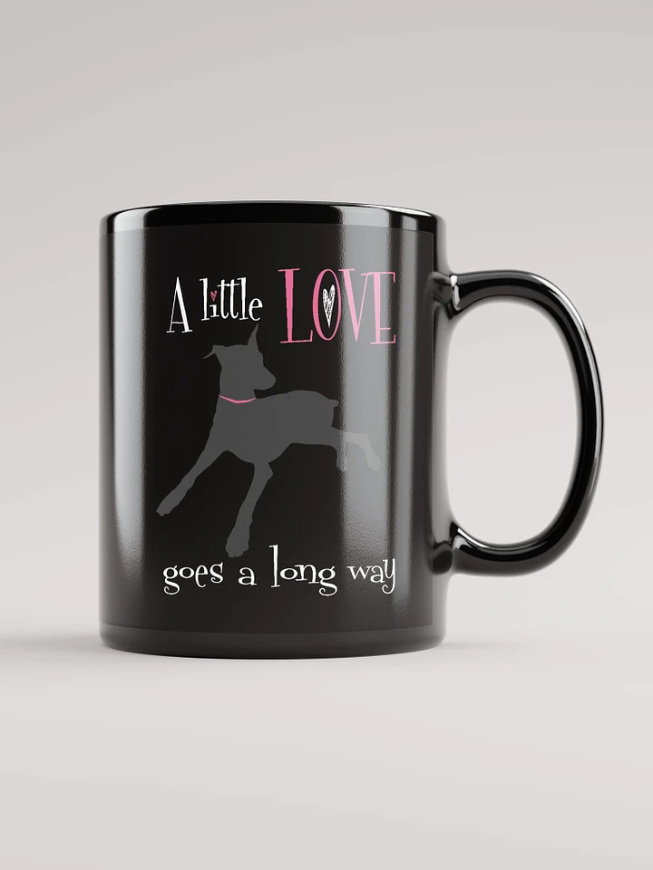 A little Love goes a long way, black glossy Mug product image (1)