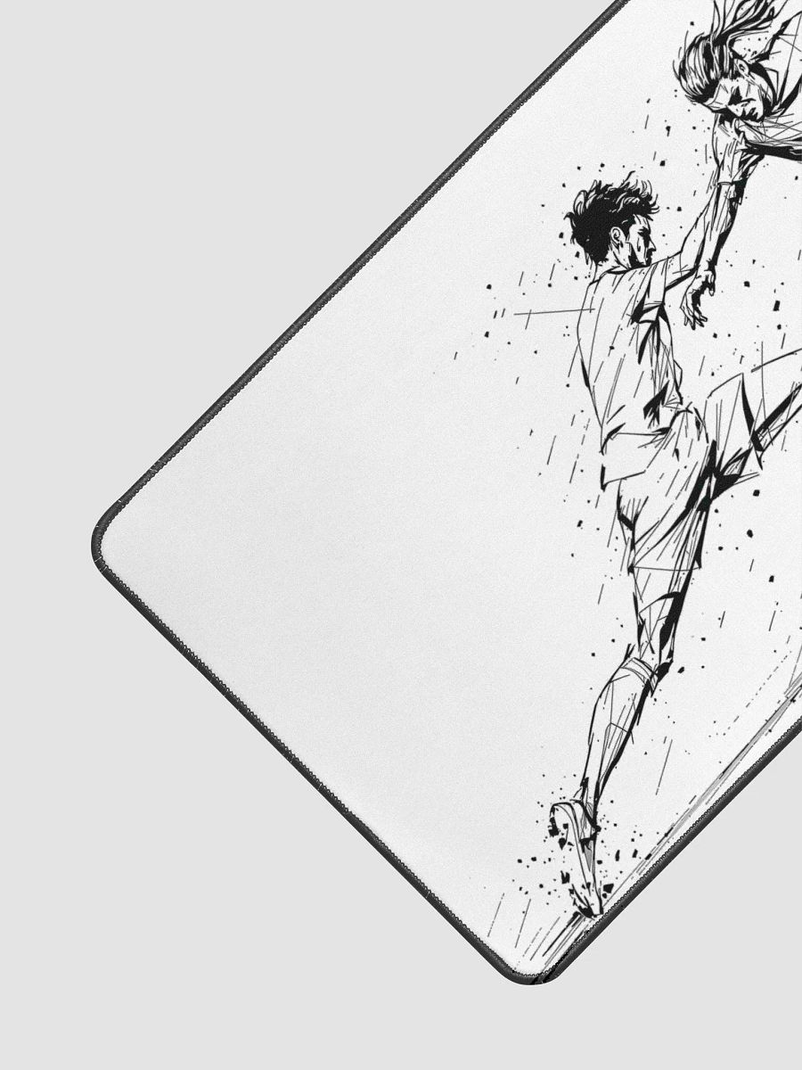 Dynamic Soccer Match Sketch Desk Mat - Bold Sports Art product image (3)