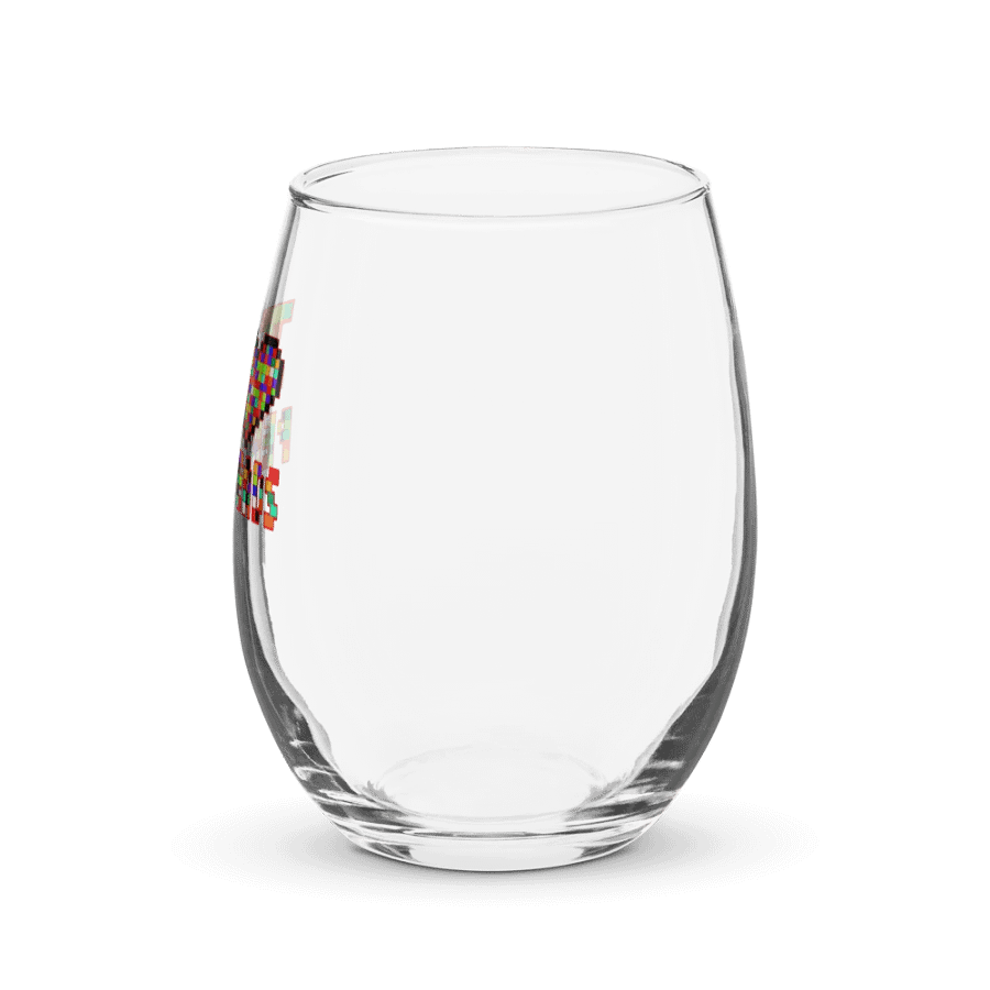 I Heart Perler Bead Wine Glass product image (3)