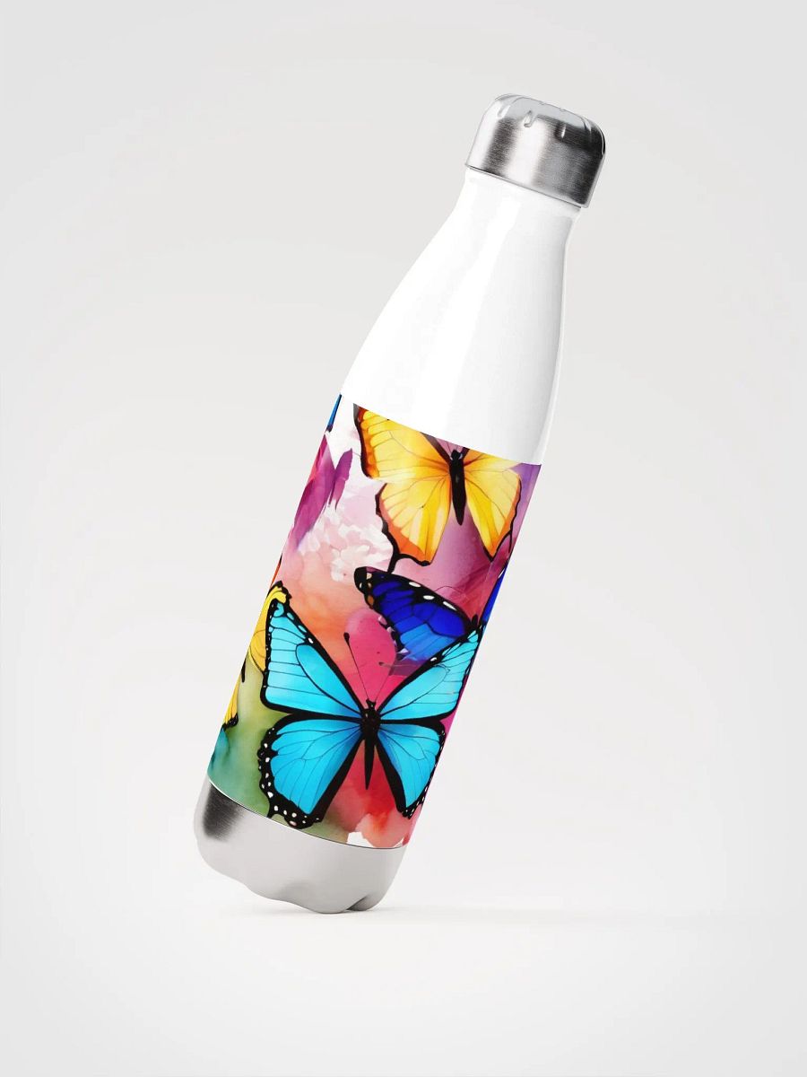 Stainless Steel water bottle with butterflys product image (2)