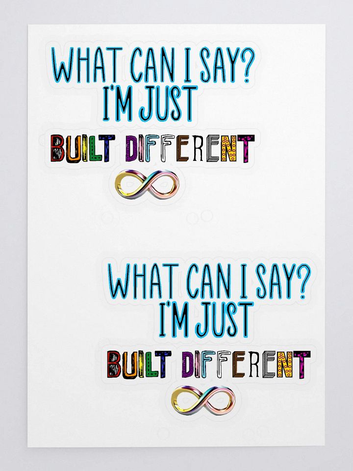 Built Different Stickers product image (1)