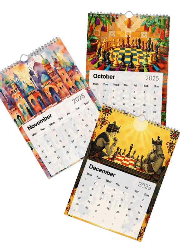 Chess Wall Calendar 2025 product image (5)