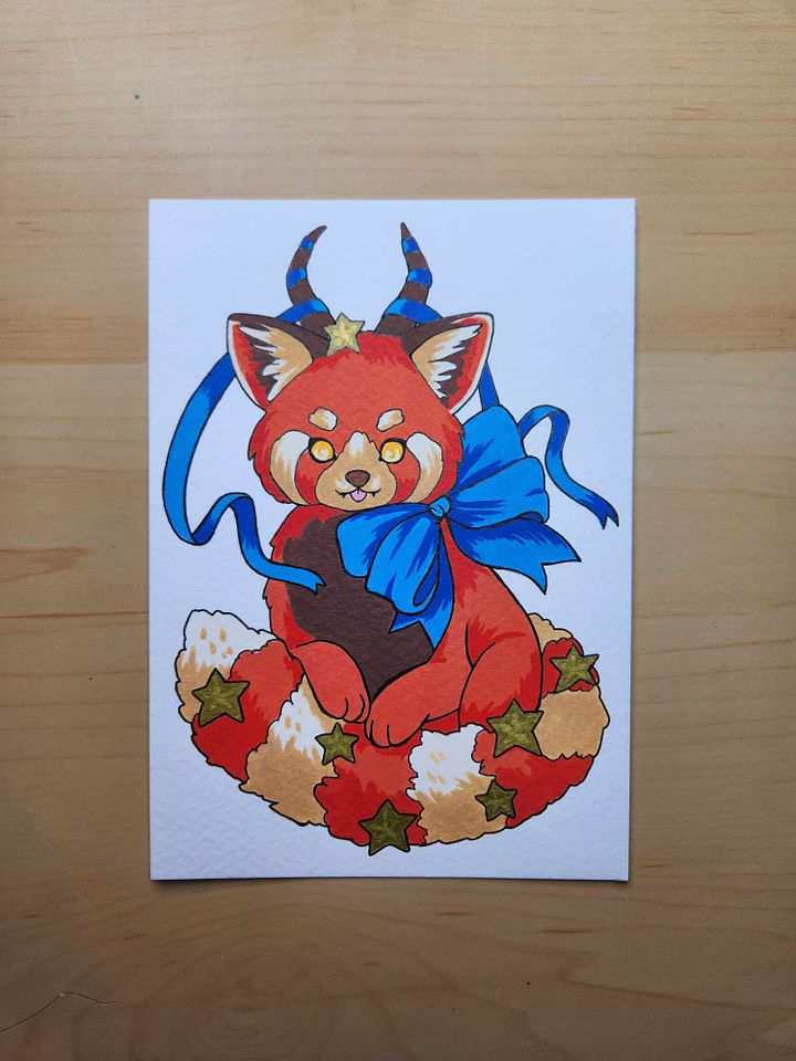 Dessin original Noël Panda roux product image (2)