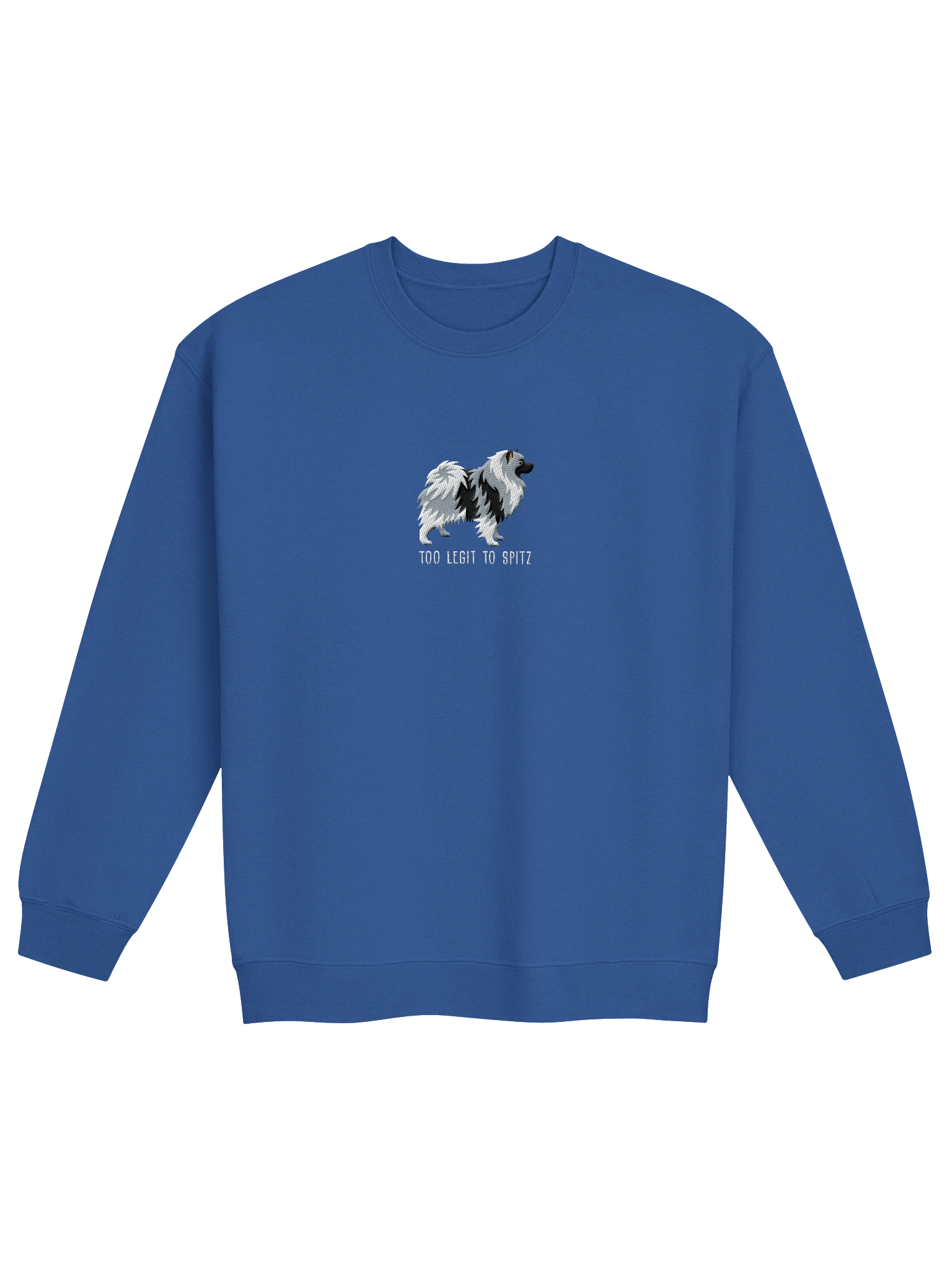 Too Legit to Spitz Sweatshirt (Embroidered) of a Keeshond(Gray) product image (13)