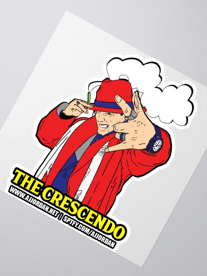AJ Jordan The Crescendo Kiss Cut Sticker product image (1)