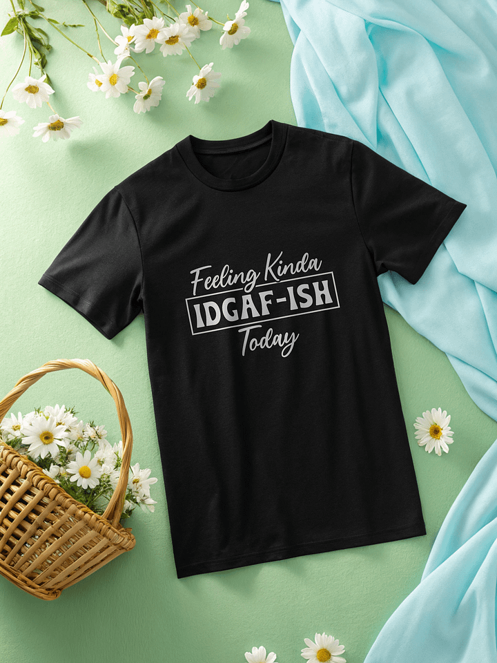 Feeling Kinda IDGAF Ish Today Women's Black T-Shirt product image (2)