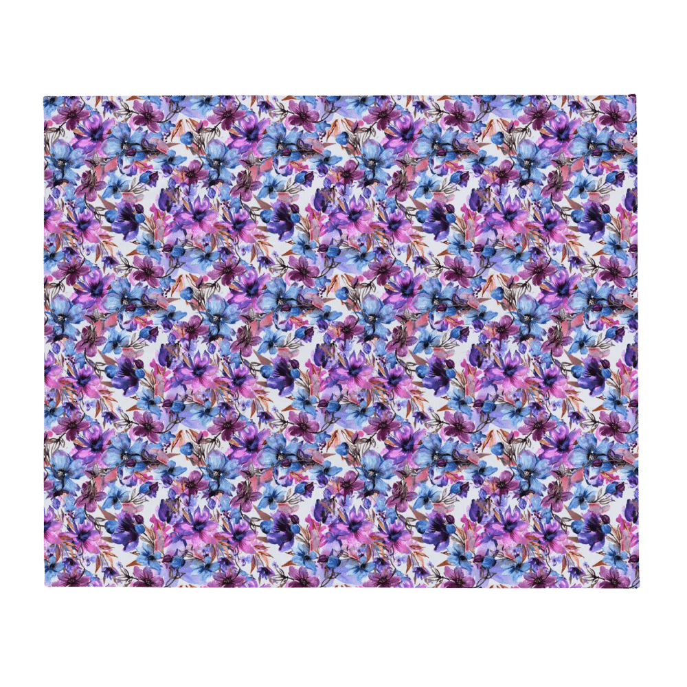 Purple Flowers Blanket product image (2)