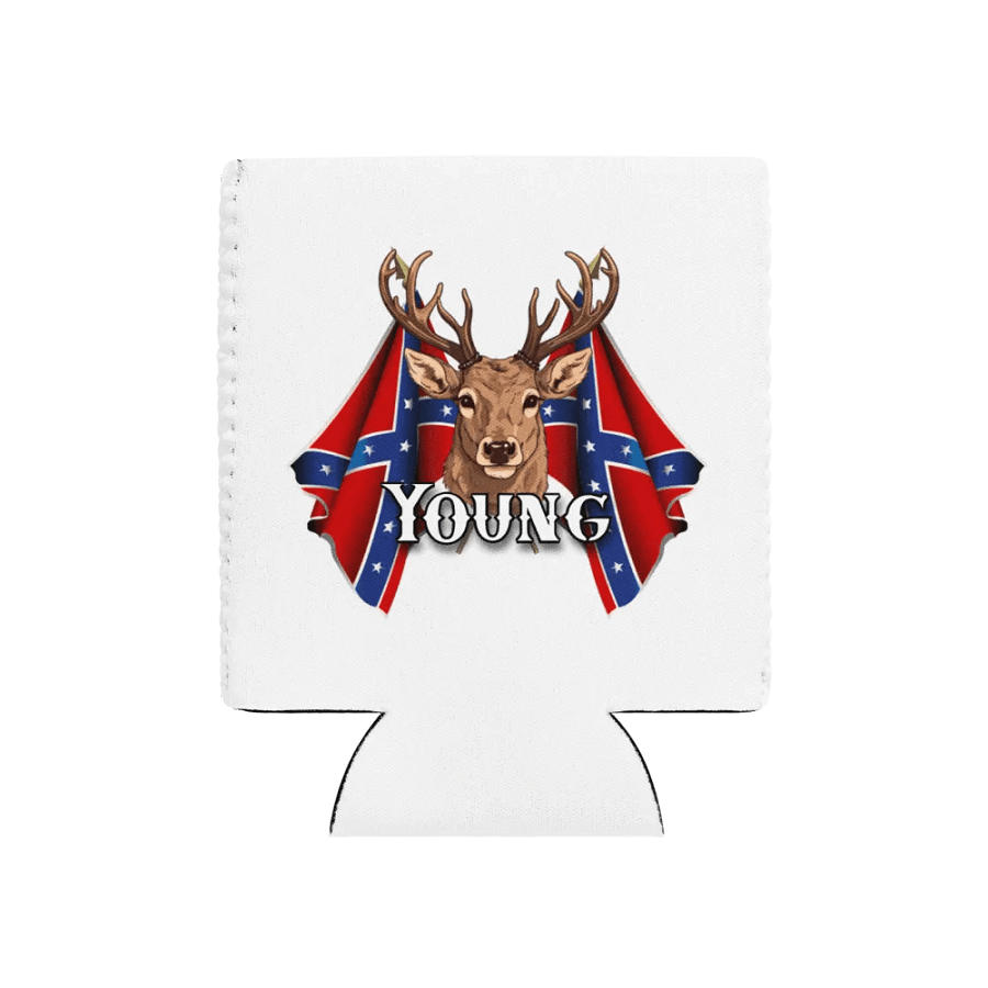 "Young" Last Name Rebel Redneck Deer - Coozie product image (1)