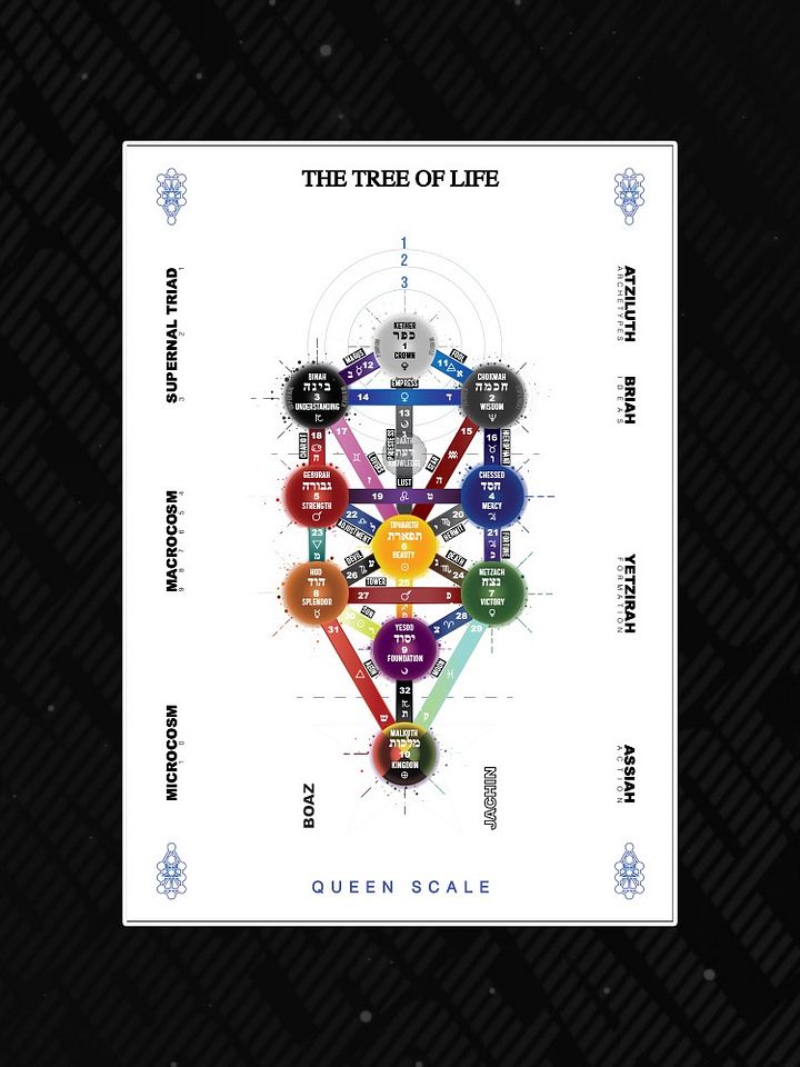 The Tree of Life Digital Print Queen Scale White product image (1)