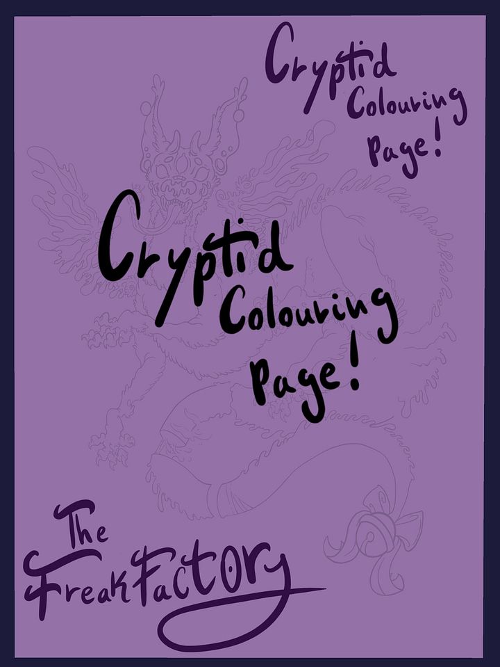 Cryptid colouring Sheet product image (1)
