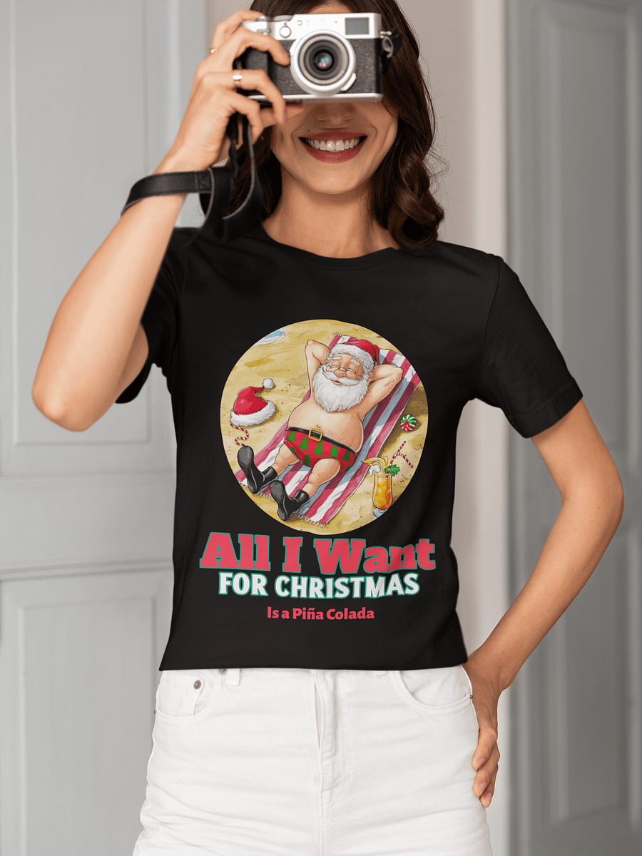 Sunny Santa Christmas Beach T-Shirt product image (1)